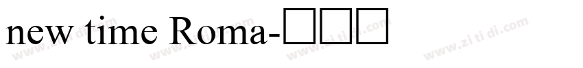 new time Roma字体转换